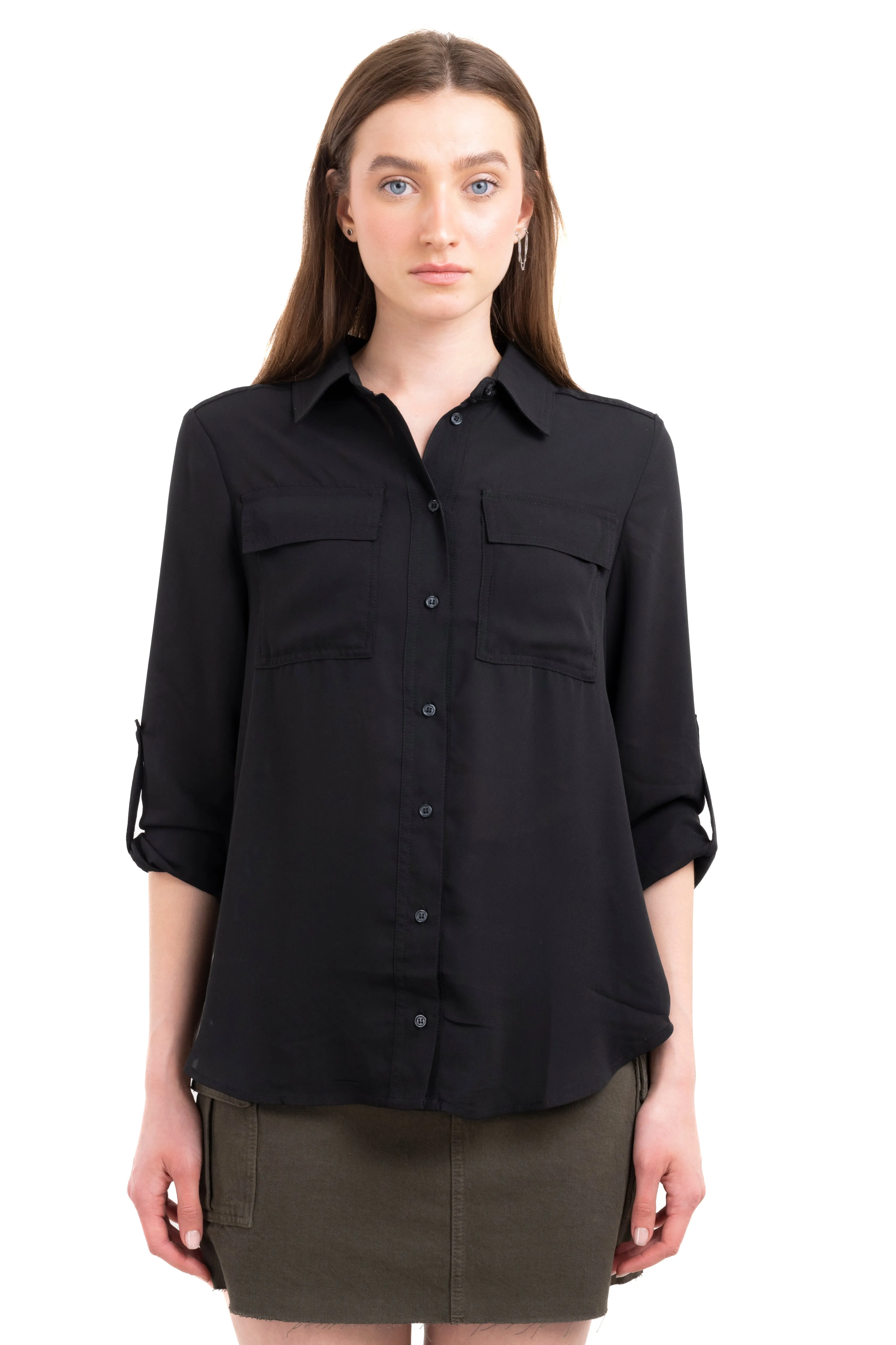 Camisa manga larga bolsos maxi sold by Shasa