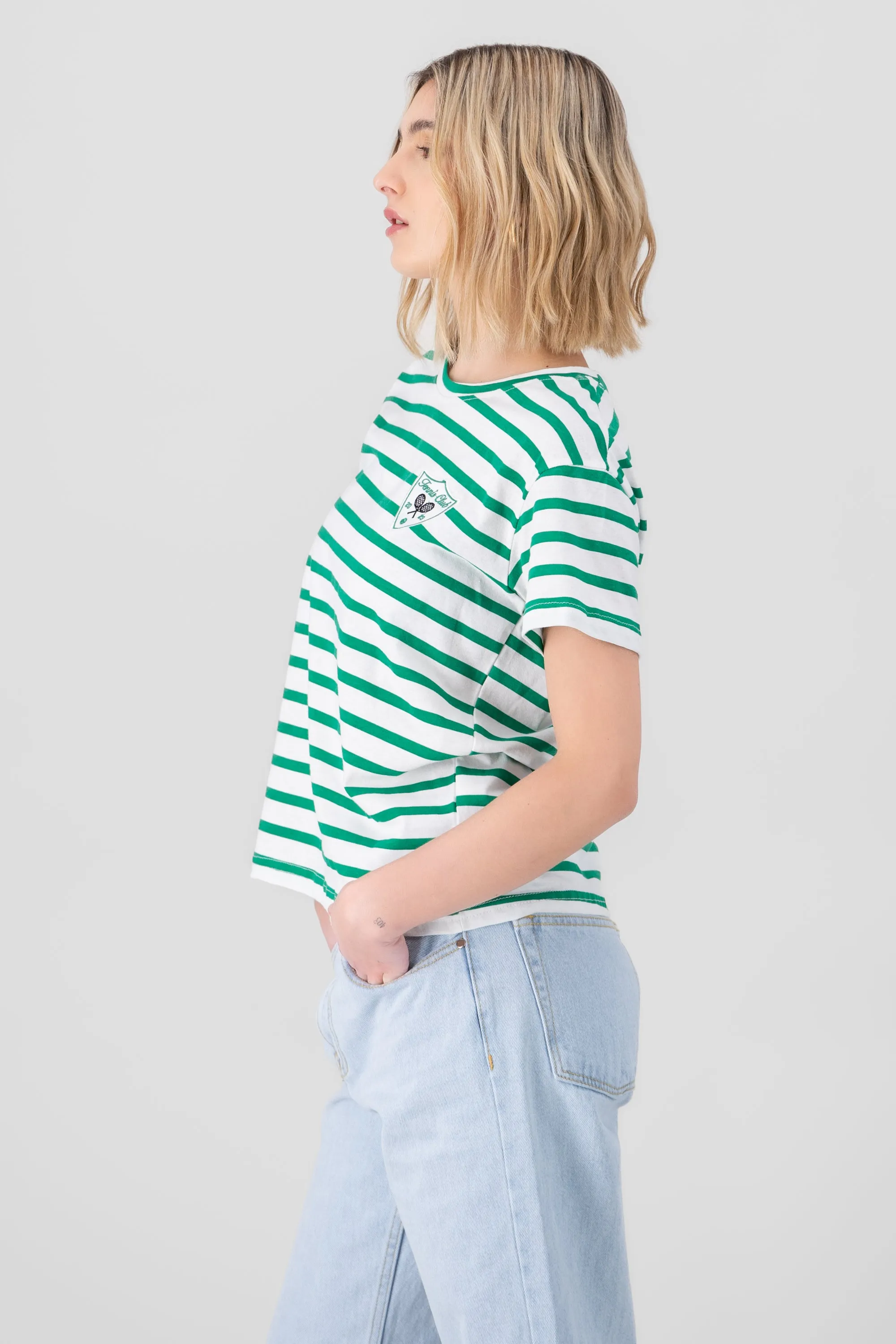 Playera rayas detalle bordado tenis sold by Shasa product image thumbnail 3