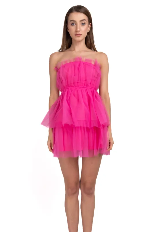 Vestido mini tul strapless sold by Shasa