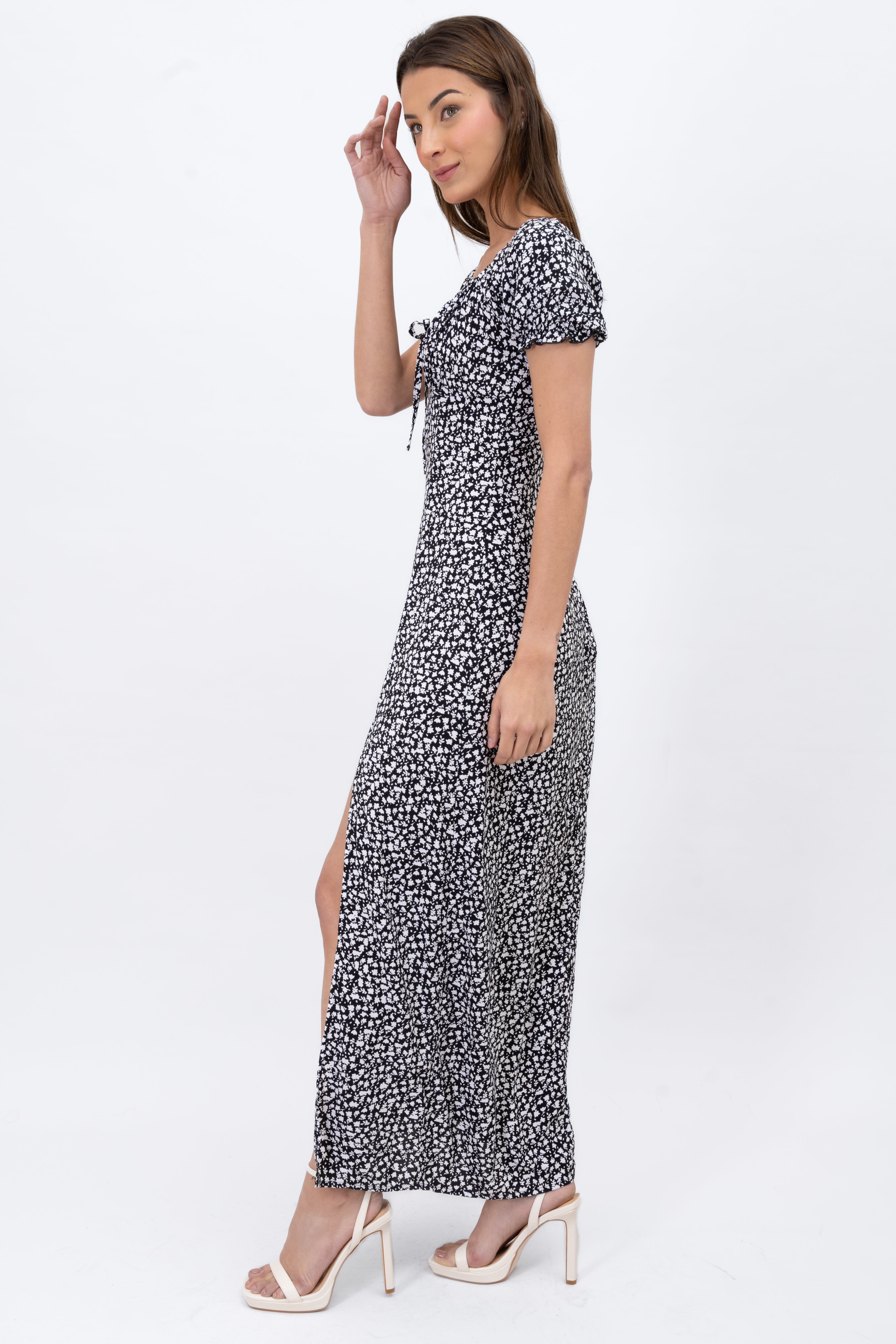 Vestido maxi abertura flores sold by Shasa product image thumbnail 3