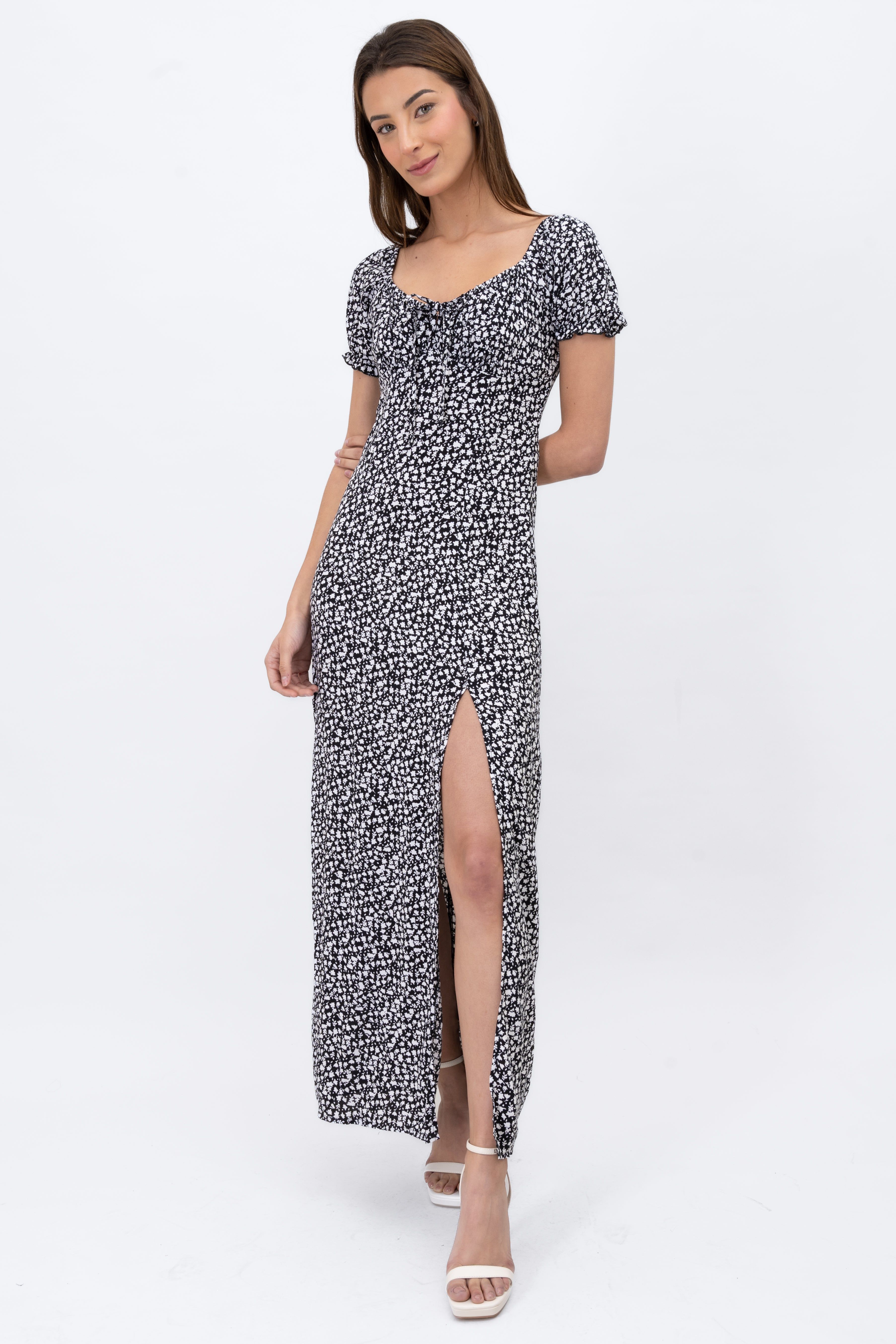 Vestido maxi abertura flores sold by Shasa product image thumbnail 2