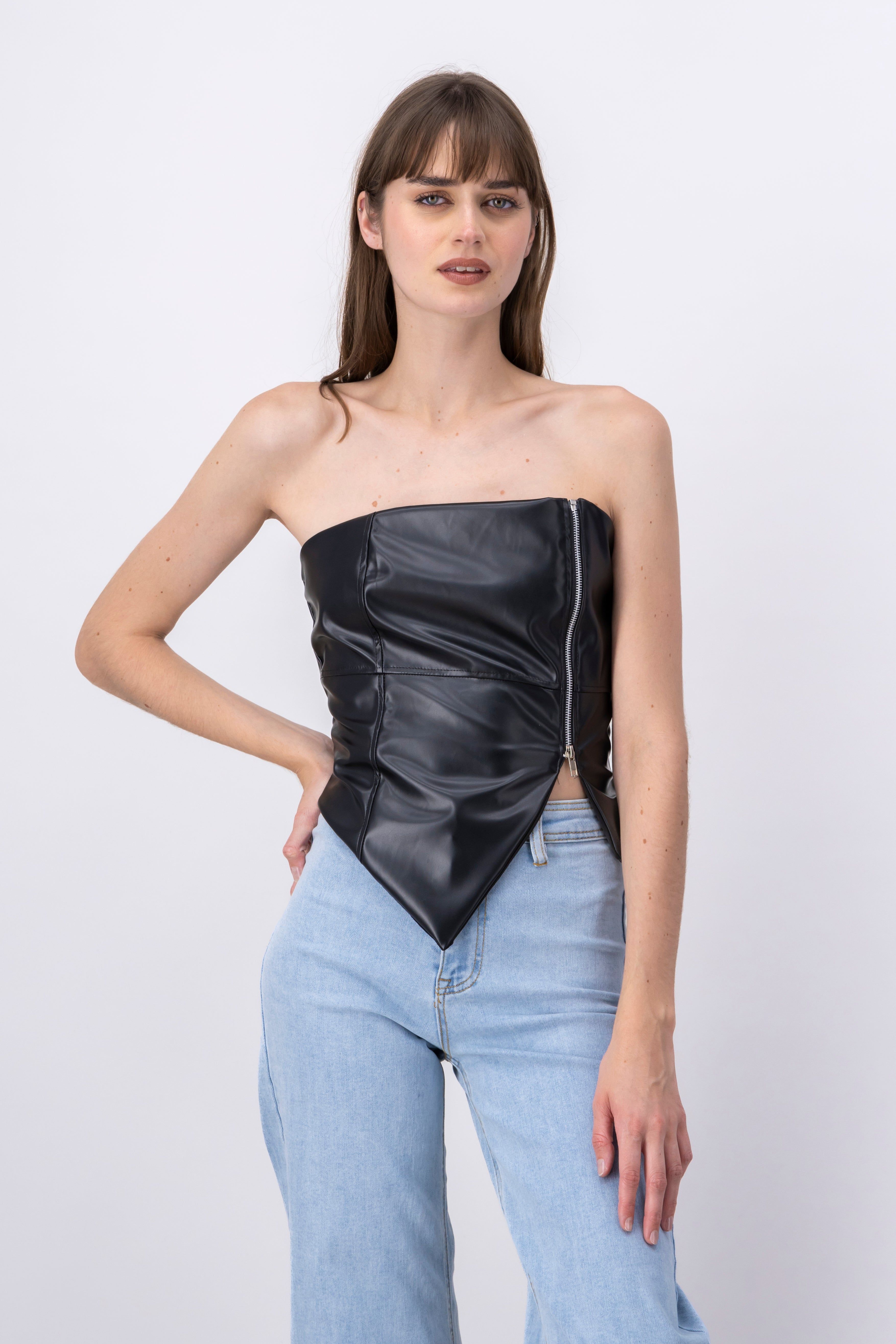 Top asimétrico efecto piel cierre sold by Shasa product image thumbnail 3