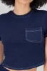 T-shirt crop costuras contraste sold by Shasa