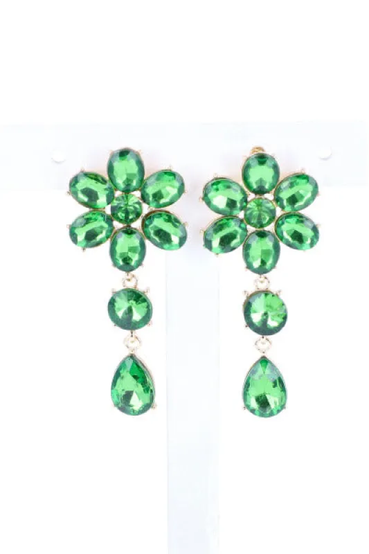 Aretes Flor Cristal Color sold by Shasa