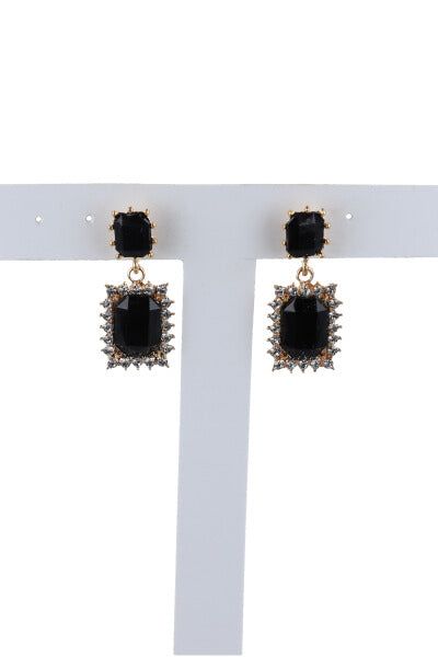 Aretes colgantes cuadros brillos sold by Shasa product image thumbnail 3