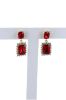 Aretes colgantes cuadros brillos sold by Shasa