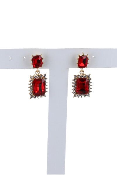 Aretes colgantes cuadros brillos sold by Shasa product image thumbnail 5