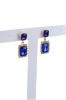 Aretes colgantes cuadros brillos sold by Shasa
