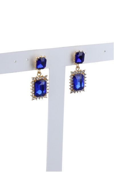 Aretes colgantes cuadros brillos sold by Shasa product image thumbnail 2