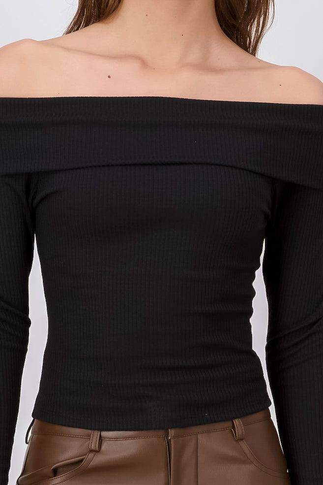 Top Rib Manga Larga Sin Hombros sold by Shasa product image thumbnail 5