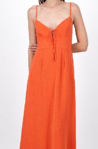 Vestido Maxi Lino Con Tirantes Delgados Hypsters sold by Shasa