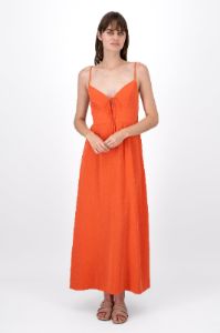 Vestido Maxi Lino Con Tirantes Delgados Hypsters sold by Shasa