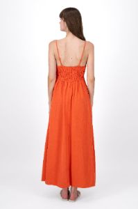 Vestido Maxi Lino Con Tirantes Delgados Hypsters sold by Shasa