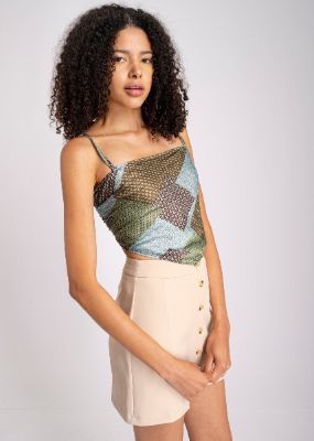 Top pañuelo patchwork sold by Shasa