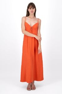 Vestido Maxi Lino Con Tirantes Delgados Hypsters sold by Shasa