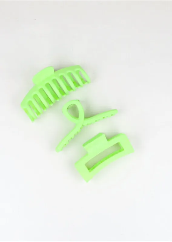 Set 3 Pinzas Neón Mate sold by Shasa