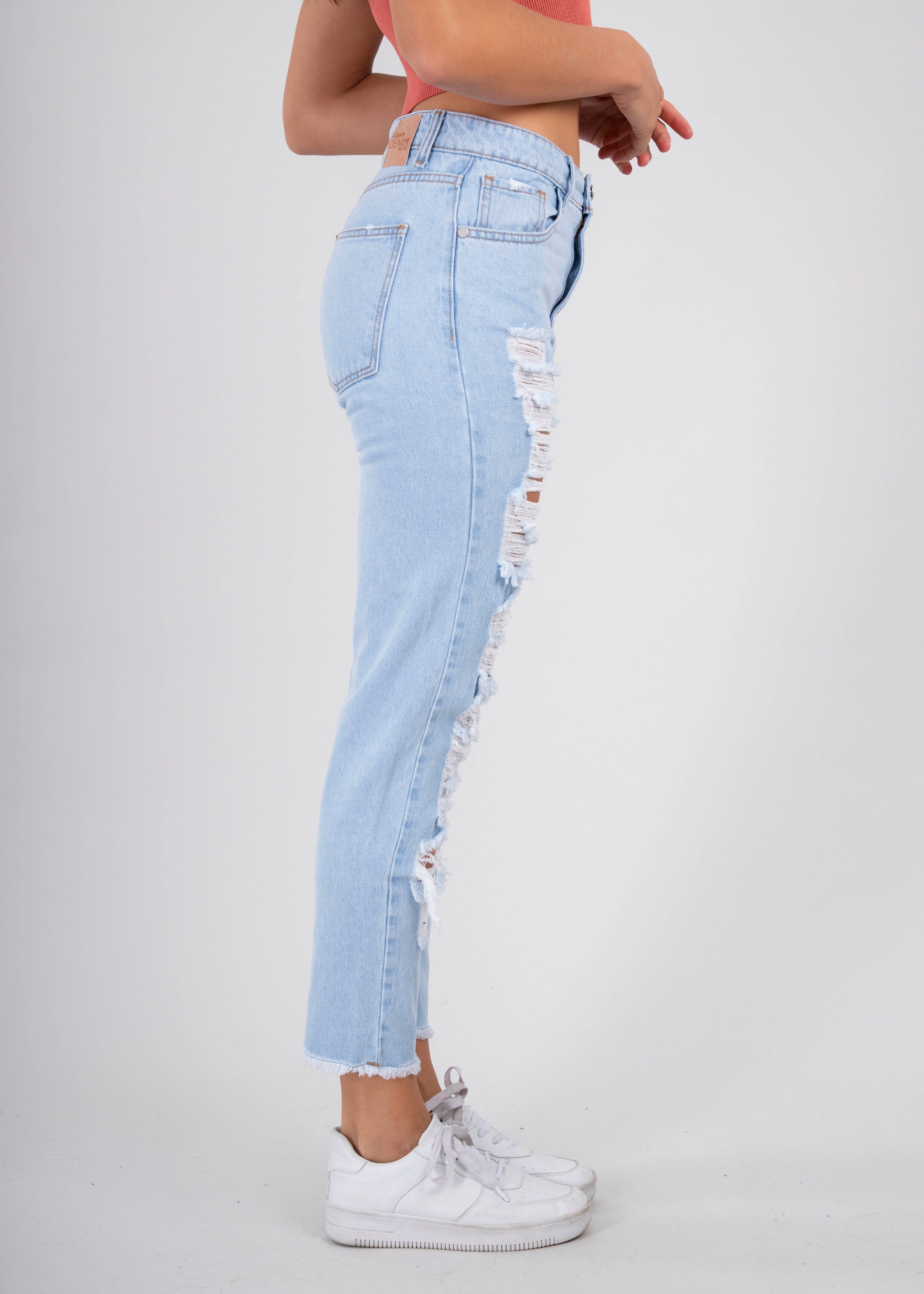 Jeans mom destrucciones flecos sold by Shasa product image thumbnail 3