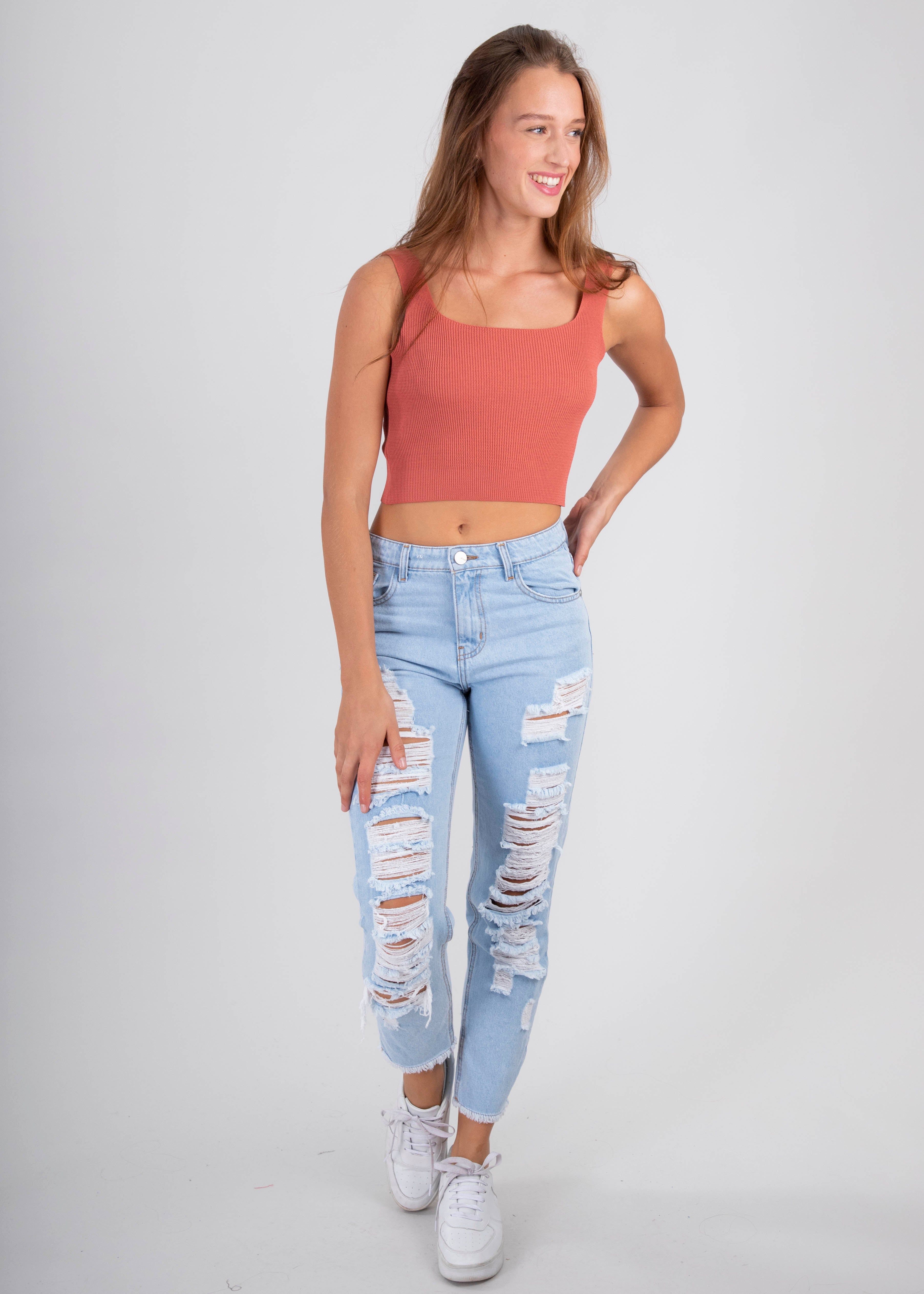 Jeans mom destrucciones flecos sold by Shasa product image thumbnail 5