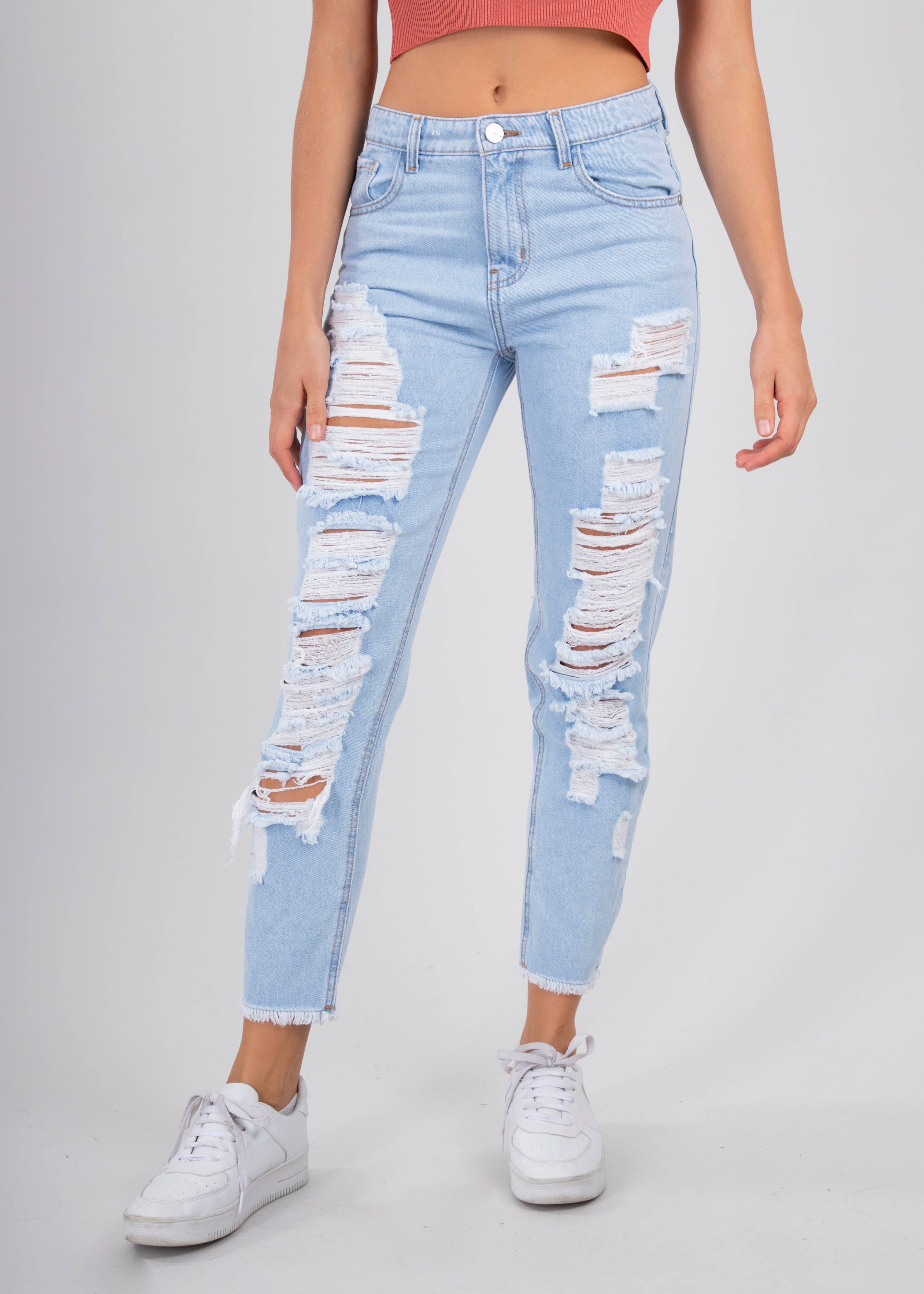 Jeans mom destrucciones flecos sold by Shasa product image thumbnail 2