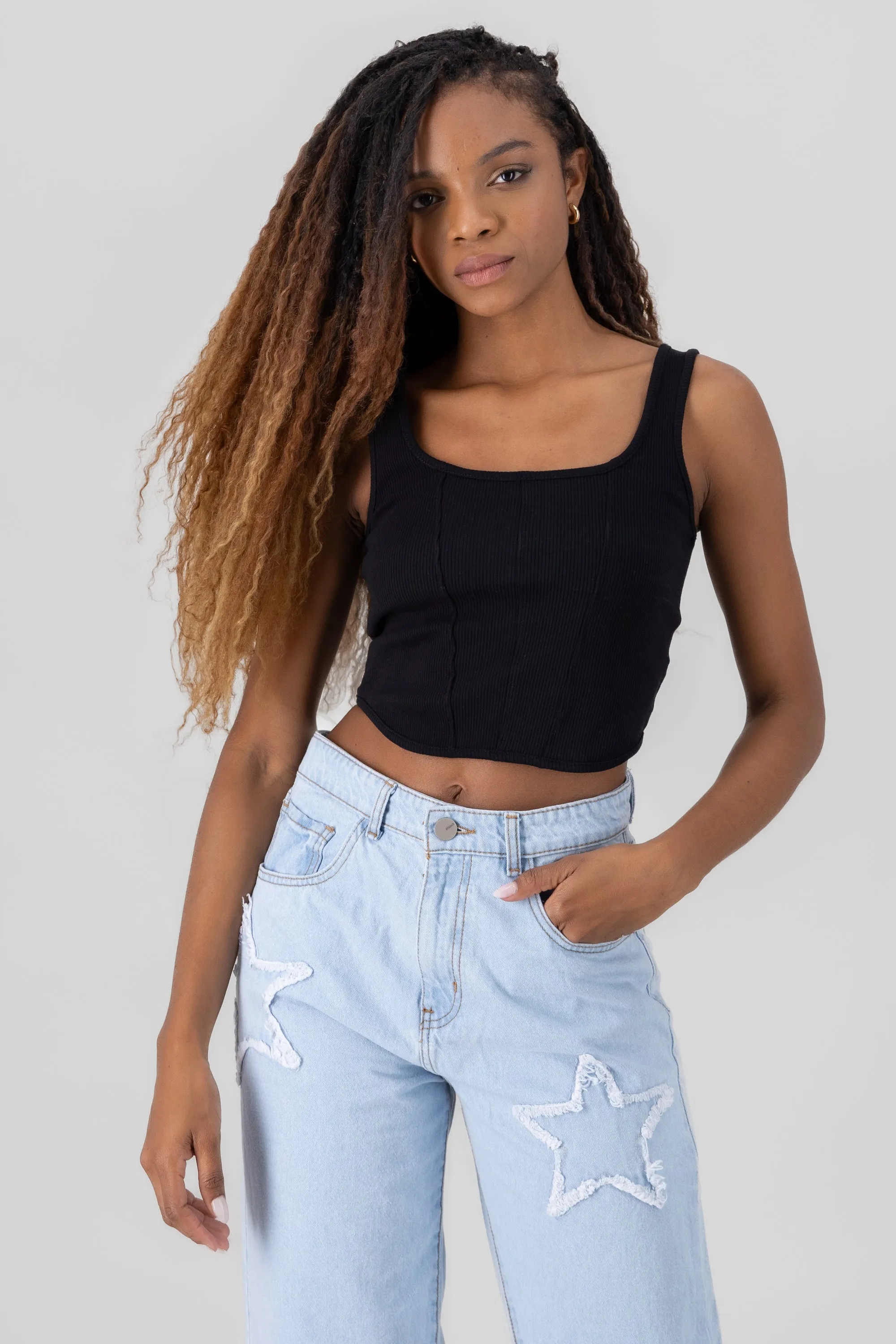 Top tipo corset rib sold by Shasa