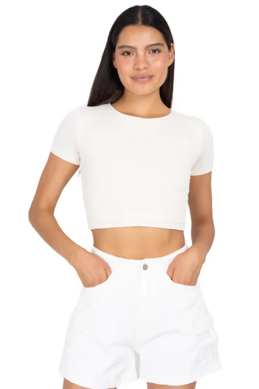 Top Crop Liso Manga Corta sold by Shasa