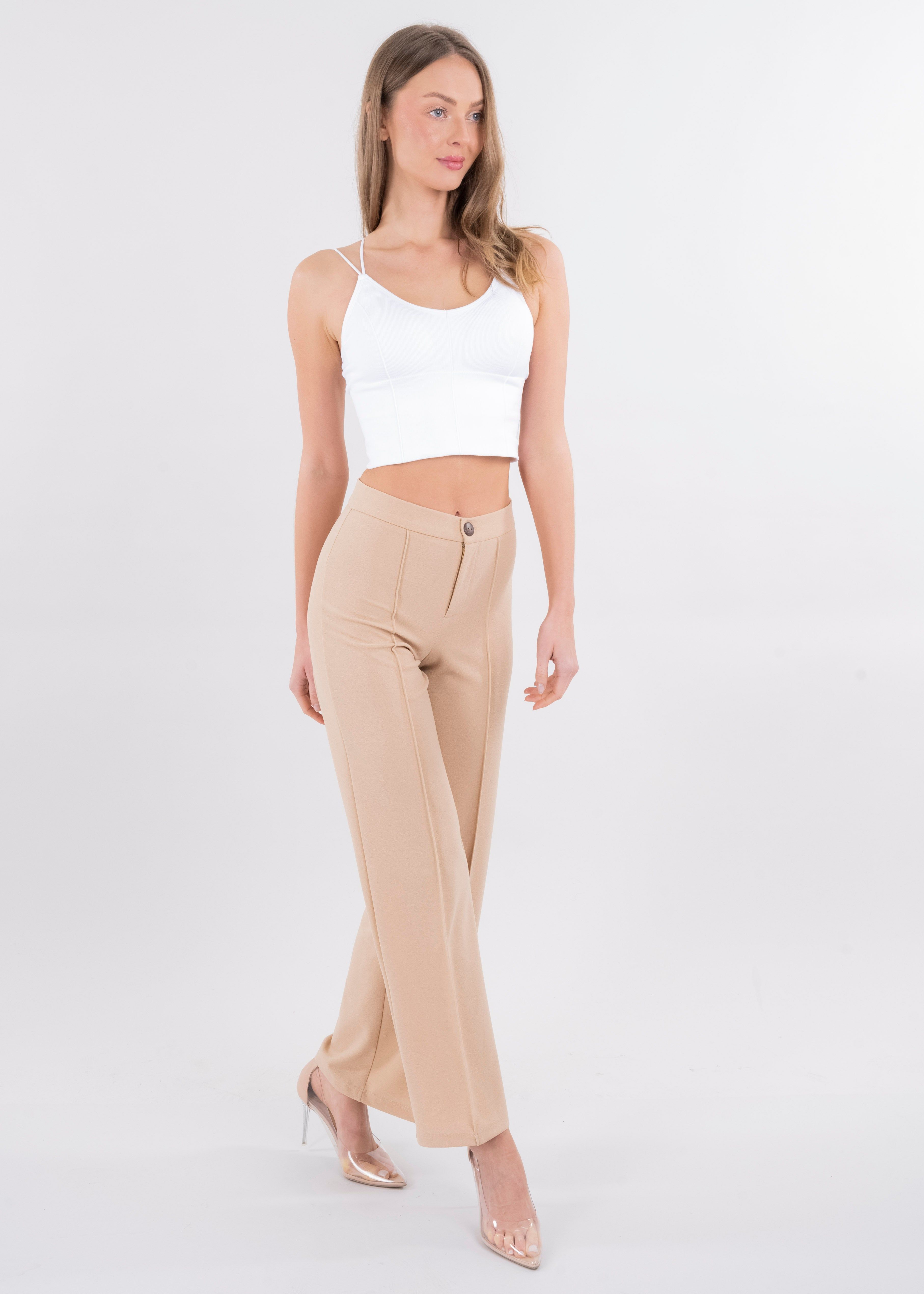 Pantalón recto amplio costura sold by Shasa