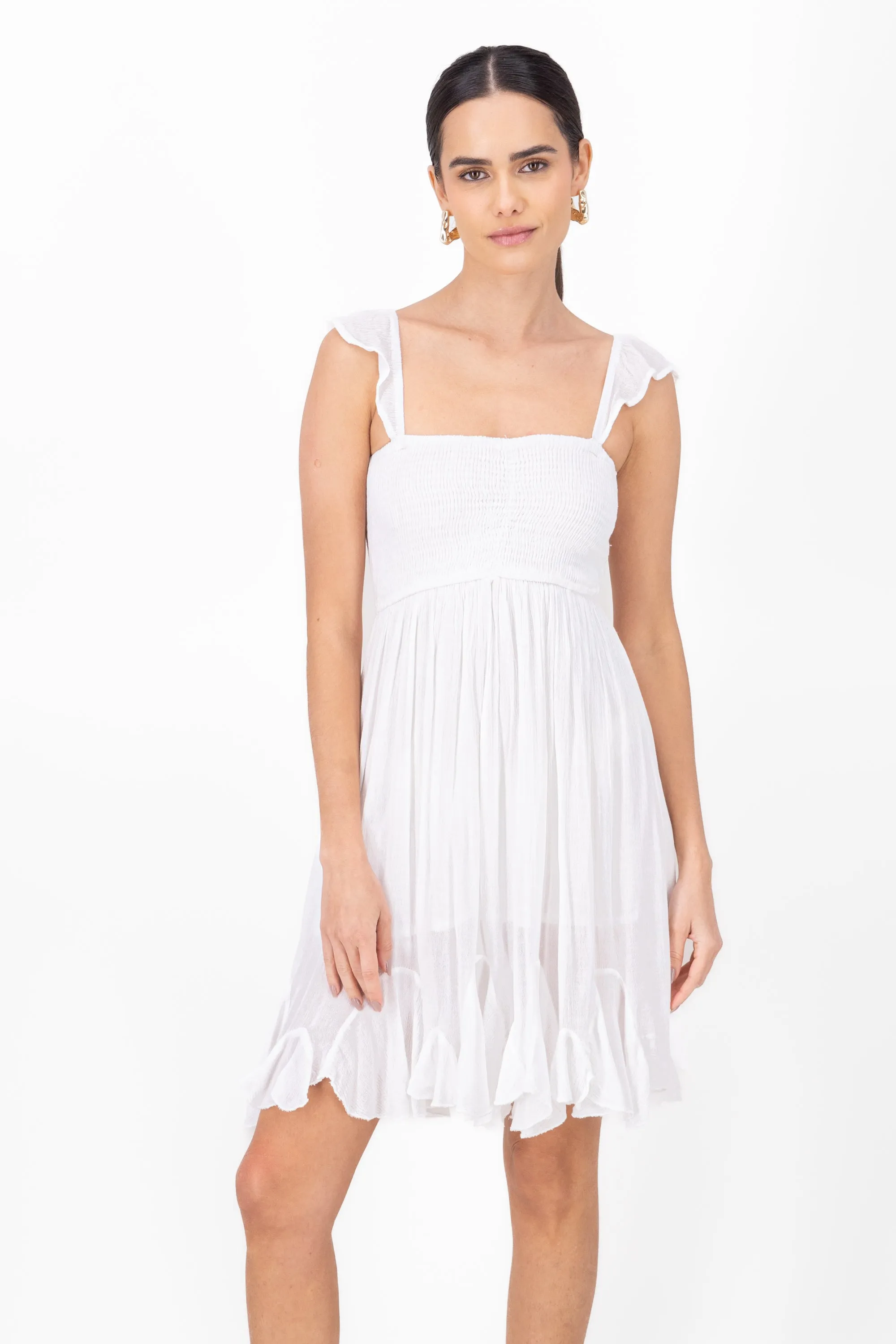 Vestido corto con manga olan liso sold by Shasa product image thumbnail 2