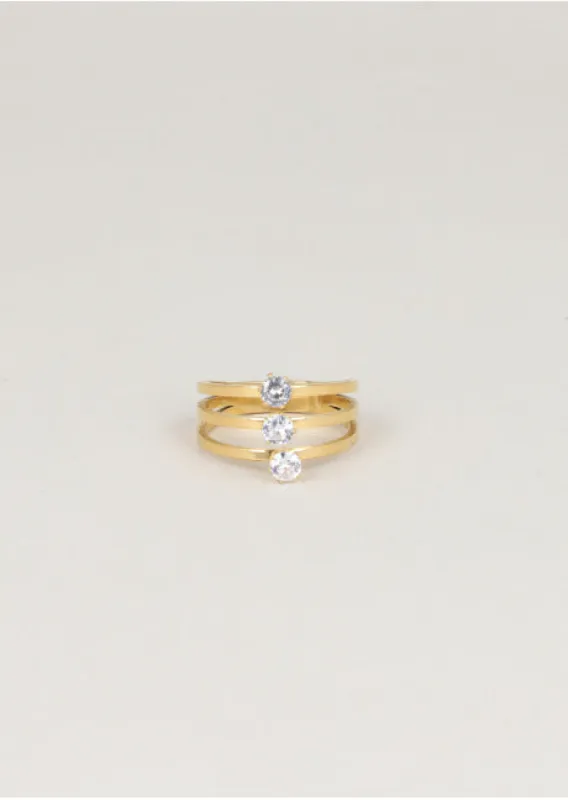 Anillo 3 Brillitos Acero sold by Shasa