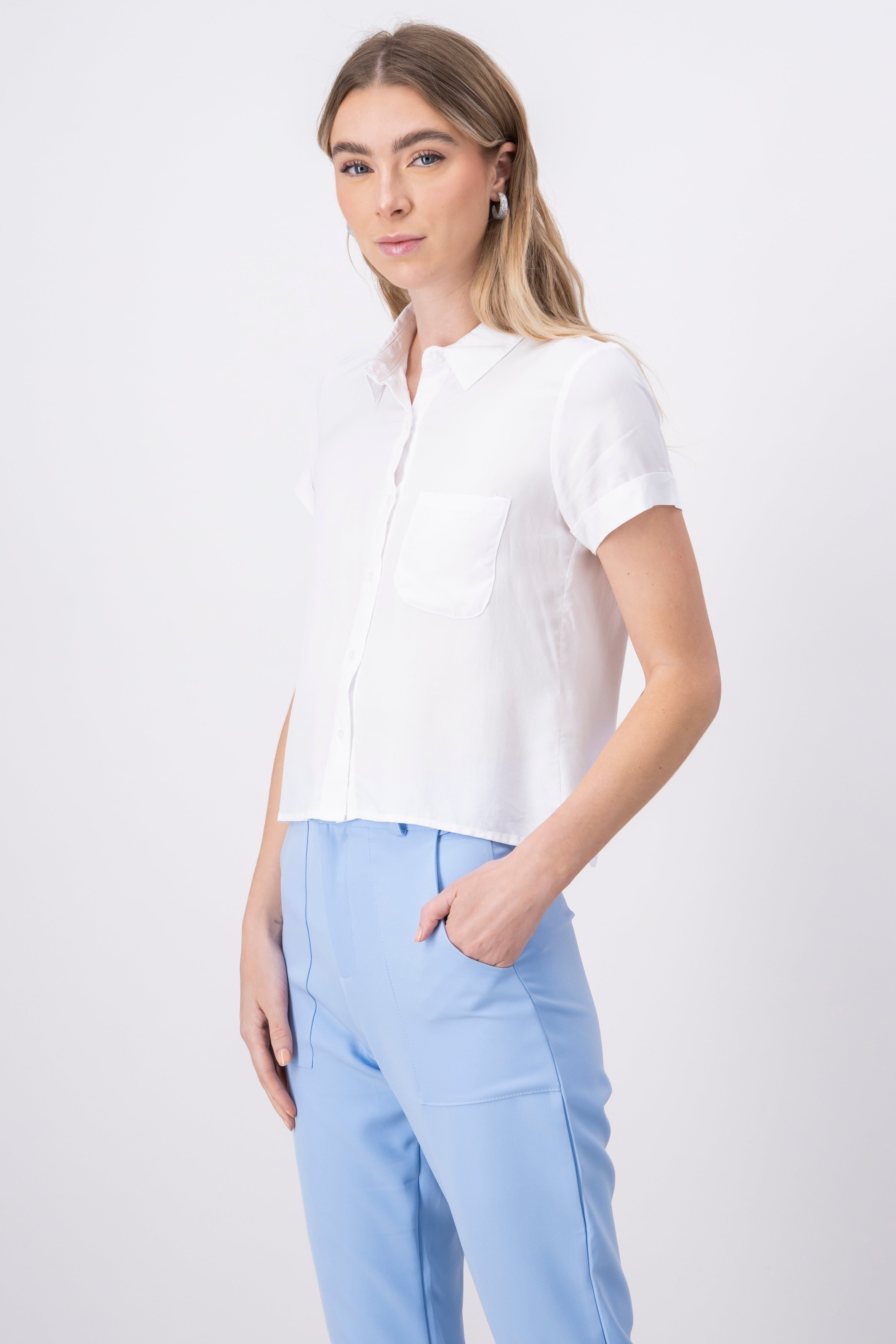 Camisa crop manga corta bolso sold by Shasa product image thumbnail 3