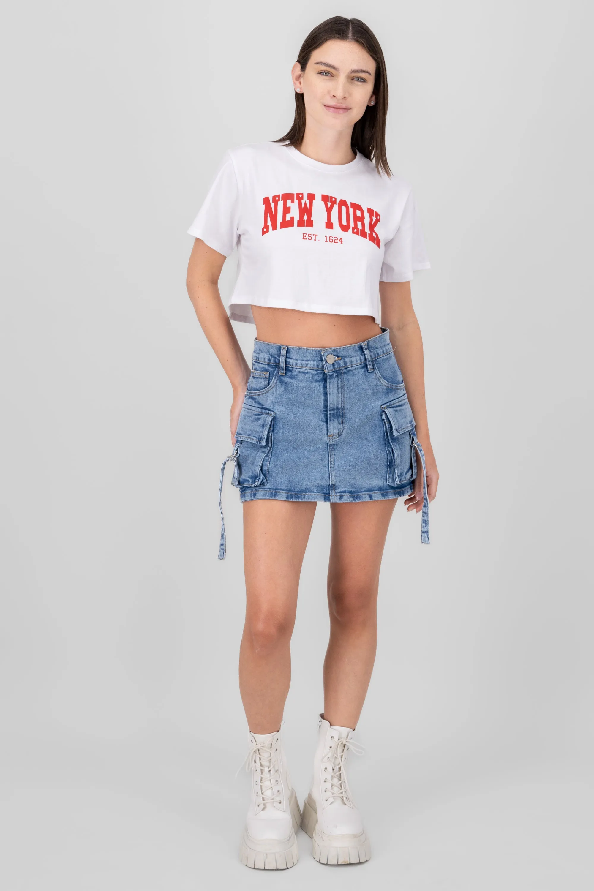 Falda Short 2 Bolsas Con Tiras sold by Shasa