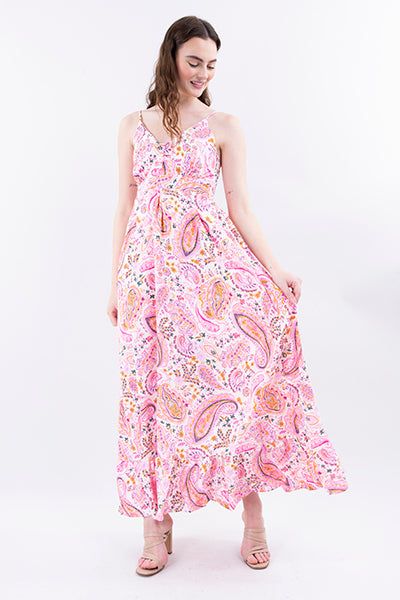 Vestido maxi olán paisley sold by Shasa