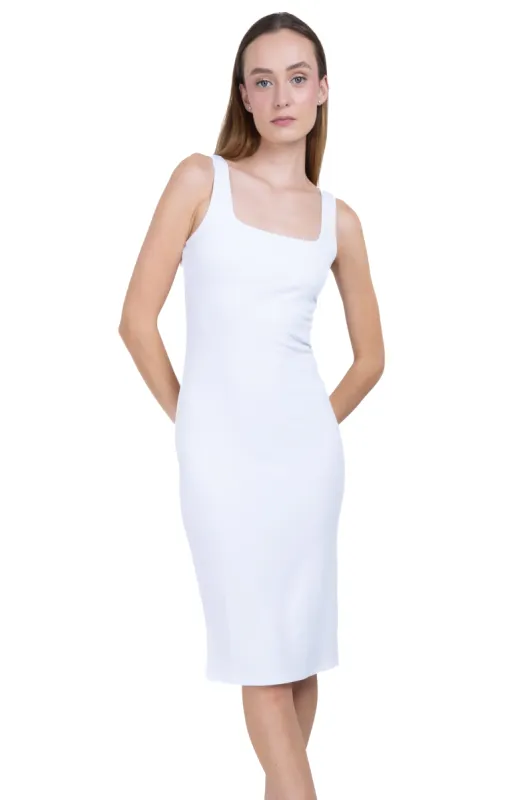 Vestido midi bodycon acanalado liso sold by Shasa