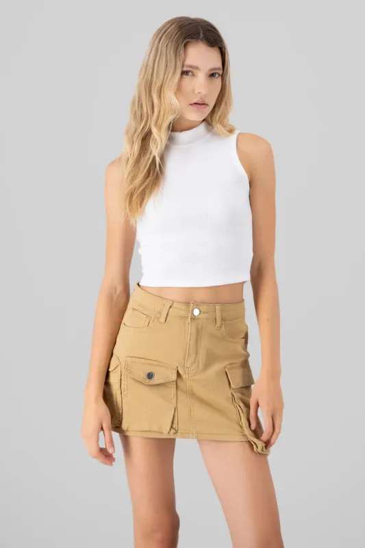 Top sin manga rib suave sold by Shasa