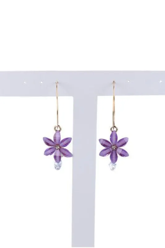 Aretes largos flores sold by Shasa