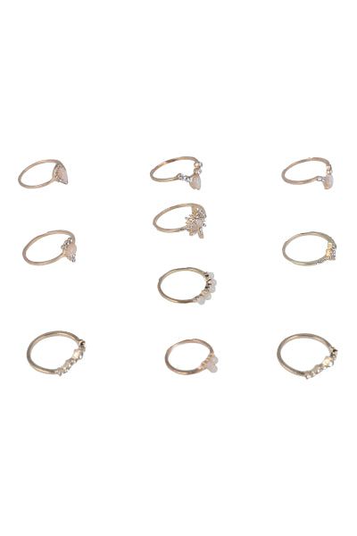 Set 10 anillos metálicos brillos sold by Shasa product image thumbnail 2