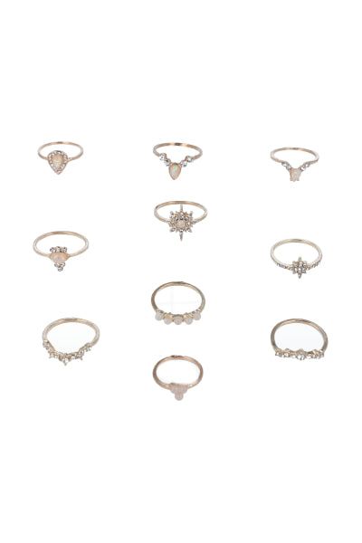 Set 10 anillos metálicos brillos sold by Shasa