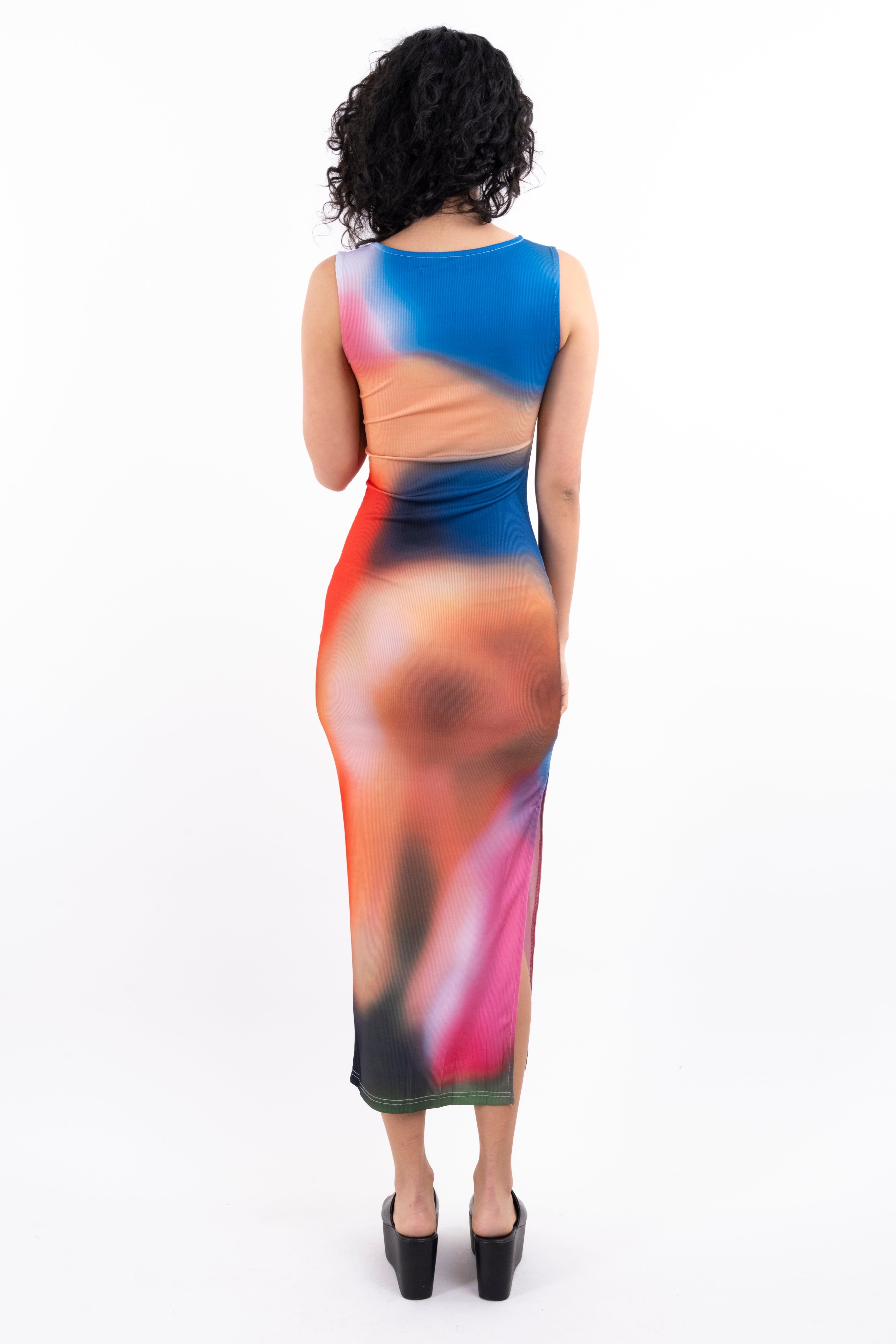 Vestido maxi tie dye acanalado sold by Shasa product image thumbnail 4