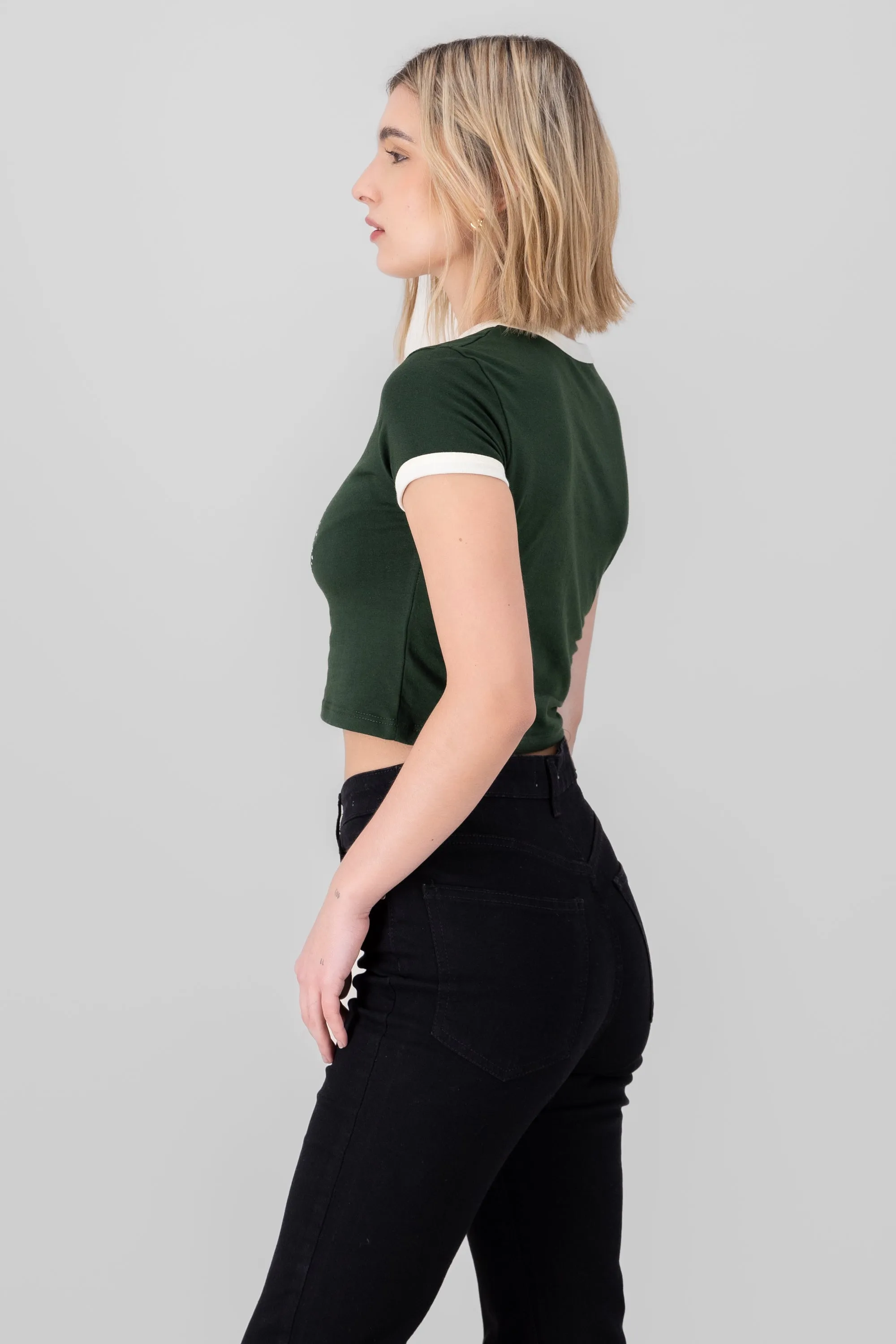 Playera Crop Hongos Lunas sold by Shasa product image thumbnail 3