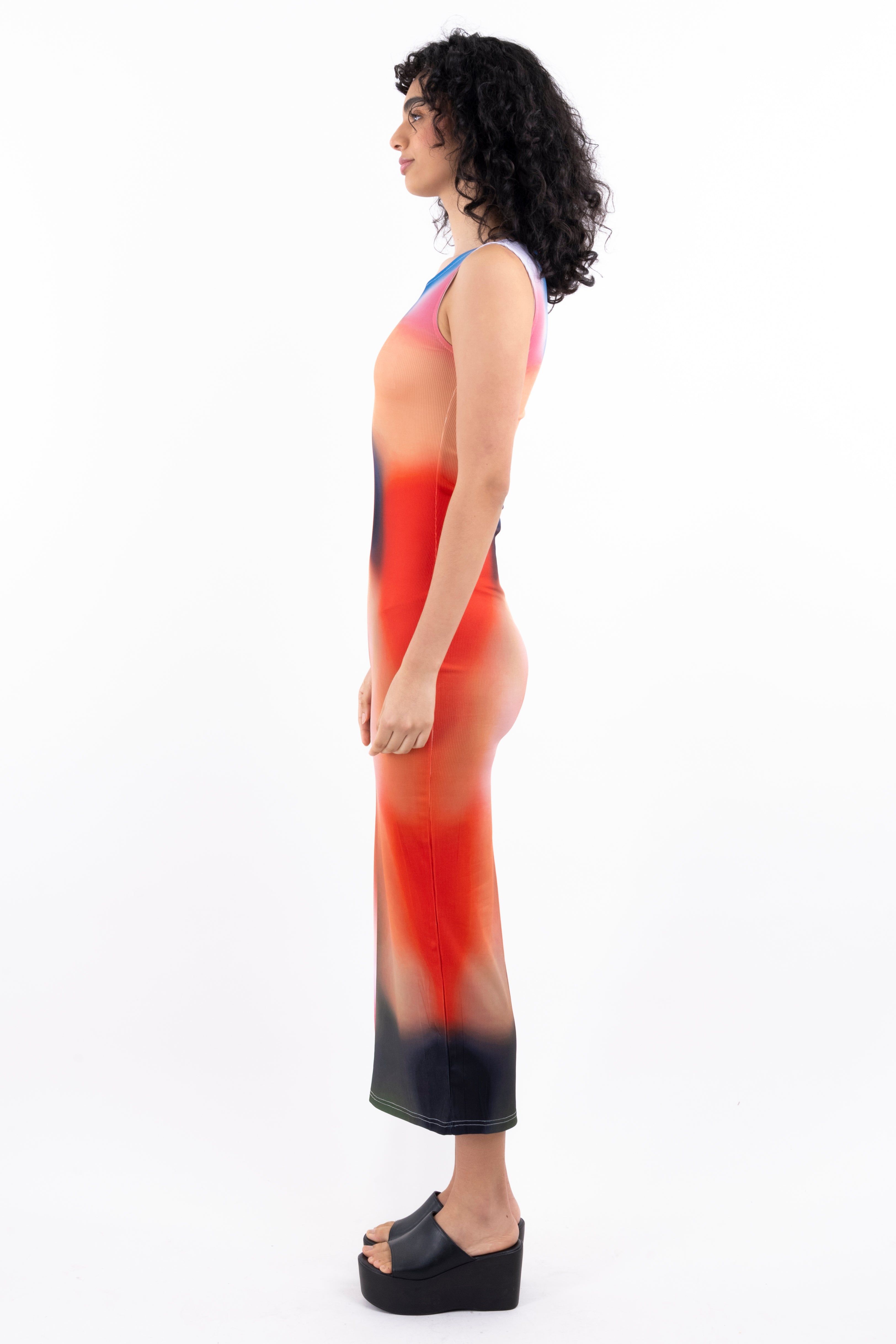 Vestido maxi tie dye acanalado sold by Shasa product image thumbnail 3