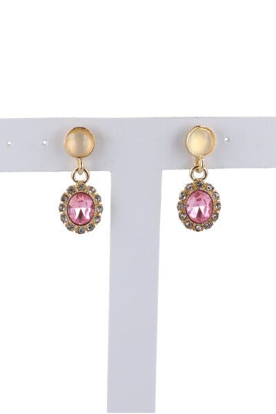 Aretes Largos Piedra Brillos sold by Shasa