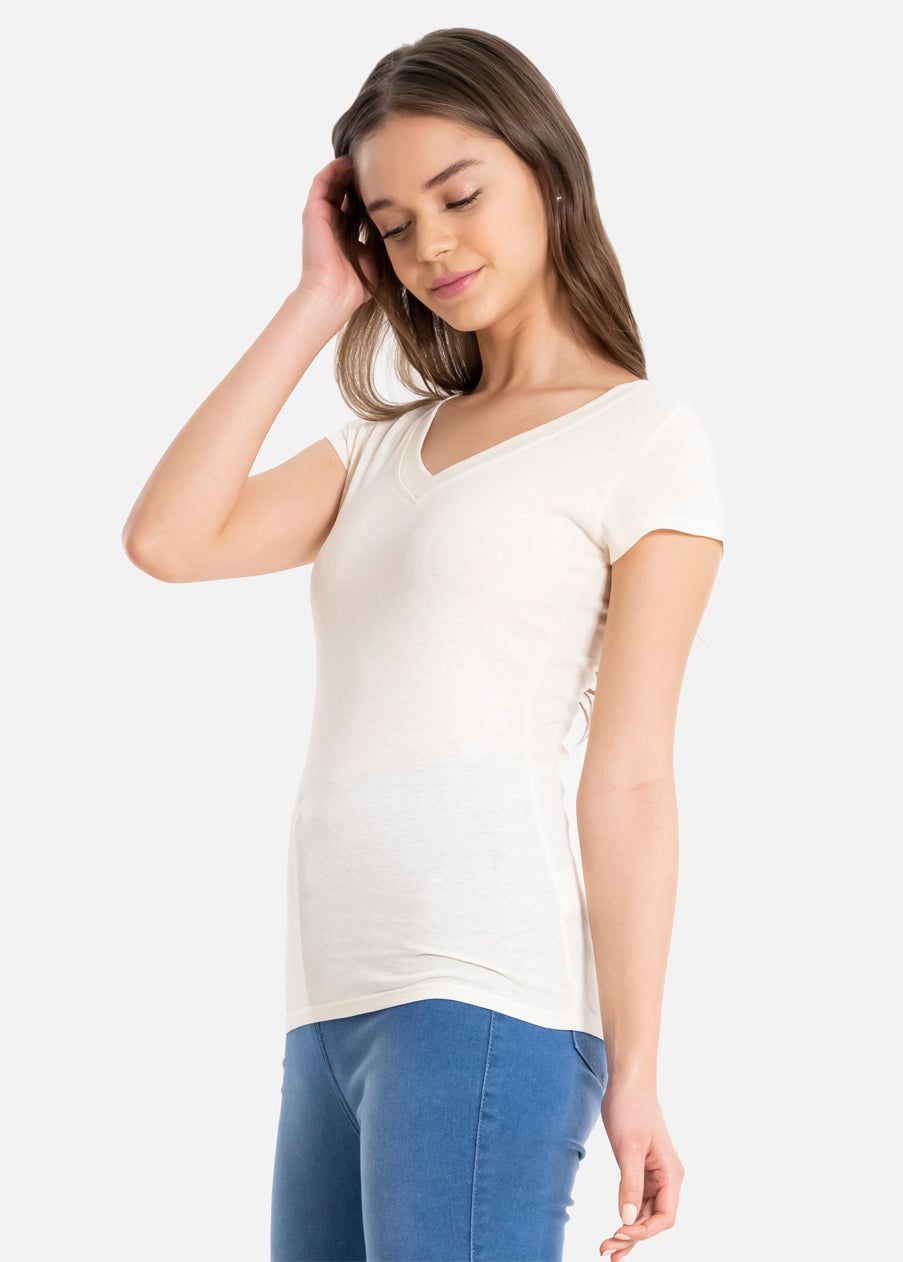 Blusa manga corta cuello v sold by Shasa product image thumbnail 3