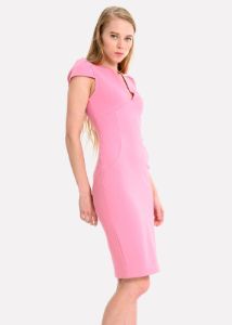 Vestido midi liso cuello v sold by Shasa