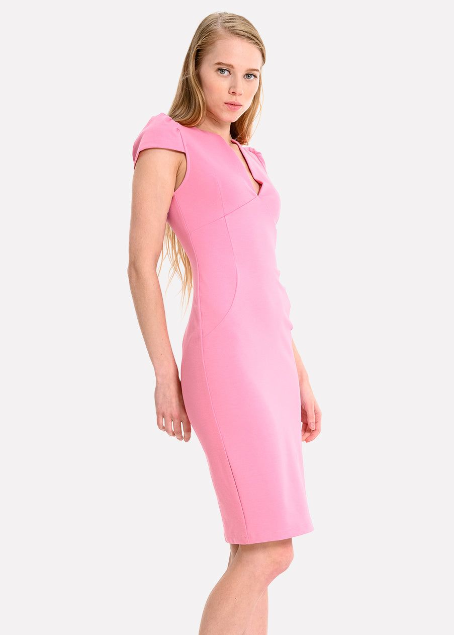 Vestido midi liso cuello v sold by Shasa product image thumbnail 3