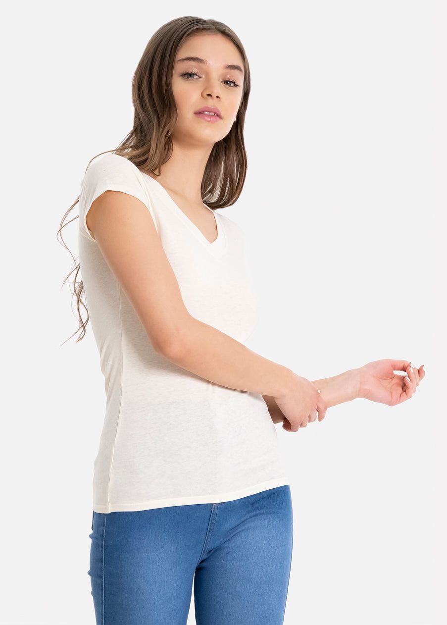 Blusa manga corta cuello v sold by Shasa product image thumbnail 2