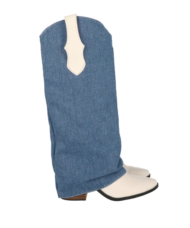 Bota vaquera funda denim sold by Shasa