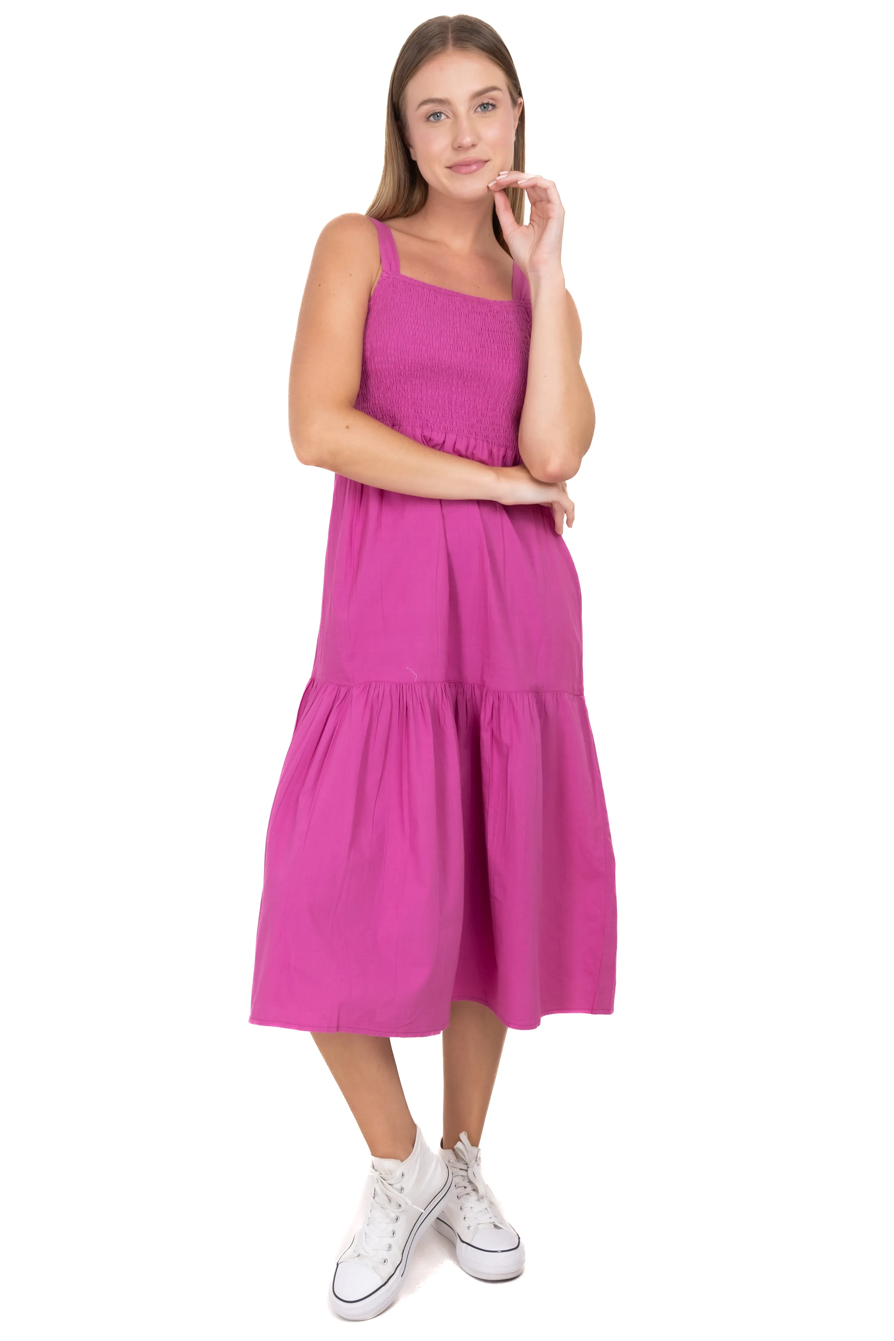 Vestido midi smock tirantes anchos sold by Shasa product image thumbnail 2