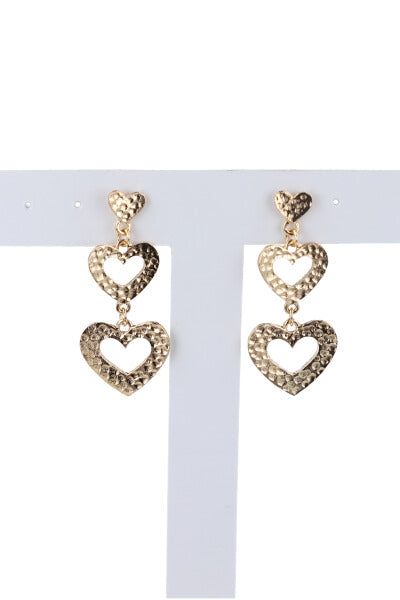 Aretes corazón triple sold by Shasa product image thumbnail 3