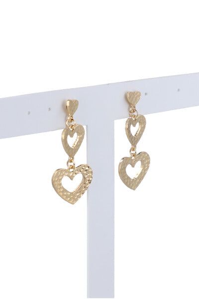 Aretes corazón triple sold by Shasa product image thumbnail 4