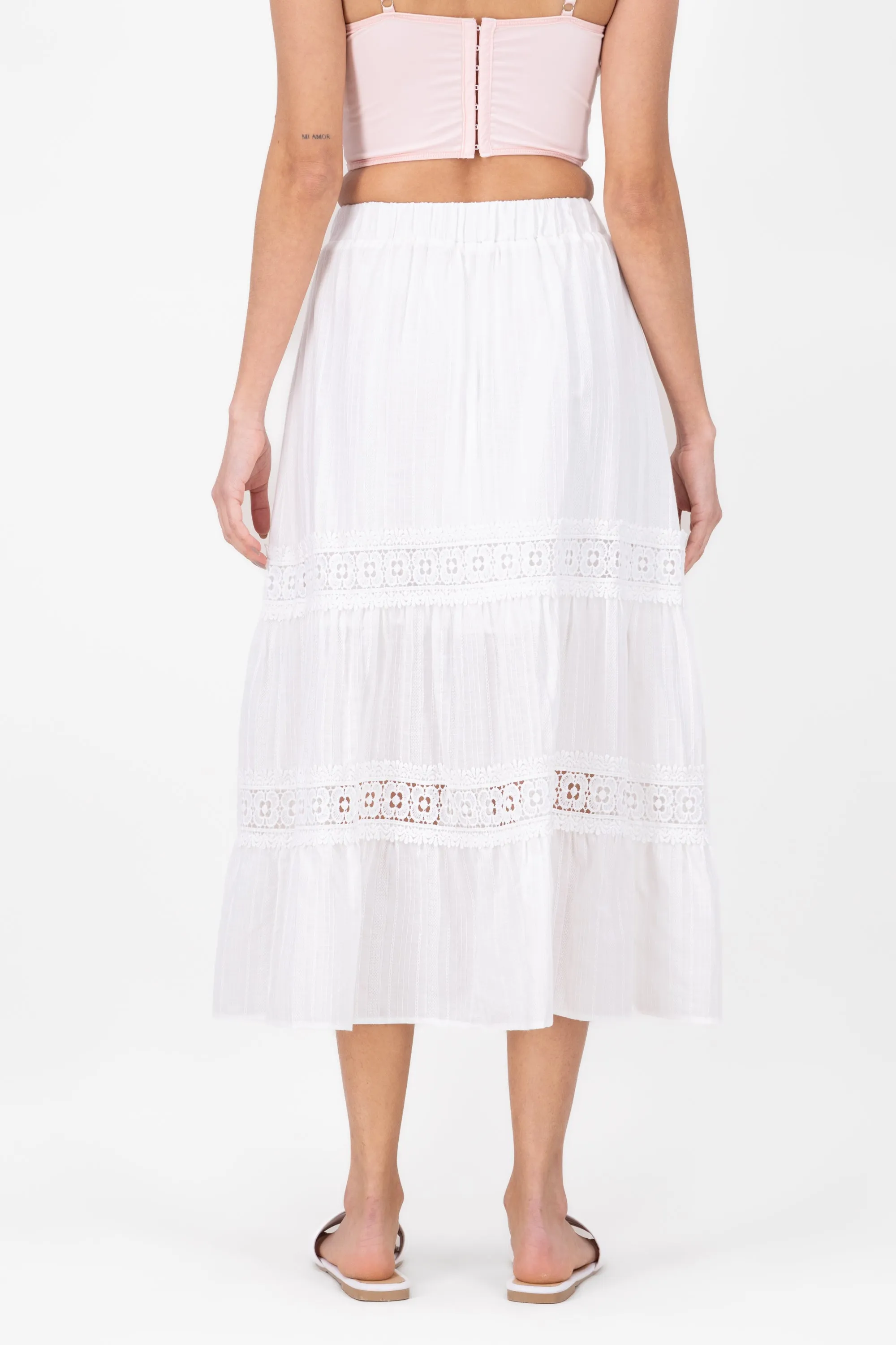 Falda Midi Detalle Crochet sold by Shasa product image thumbnail 4