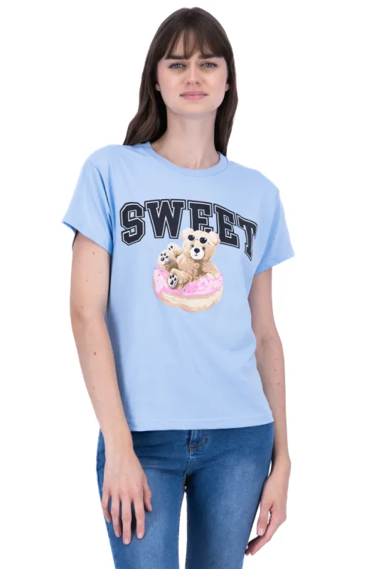 Playera manga corta oso sweet sold by Shasa